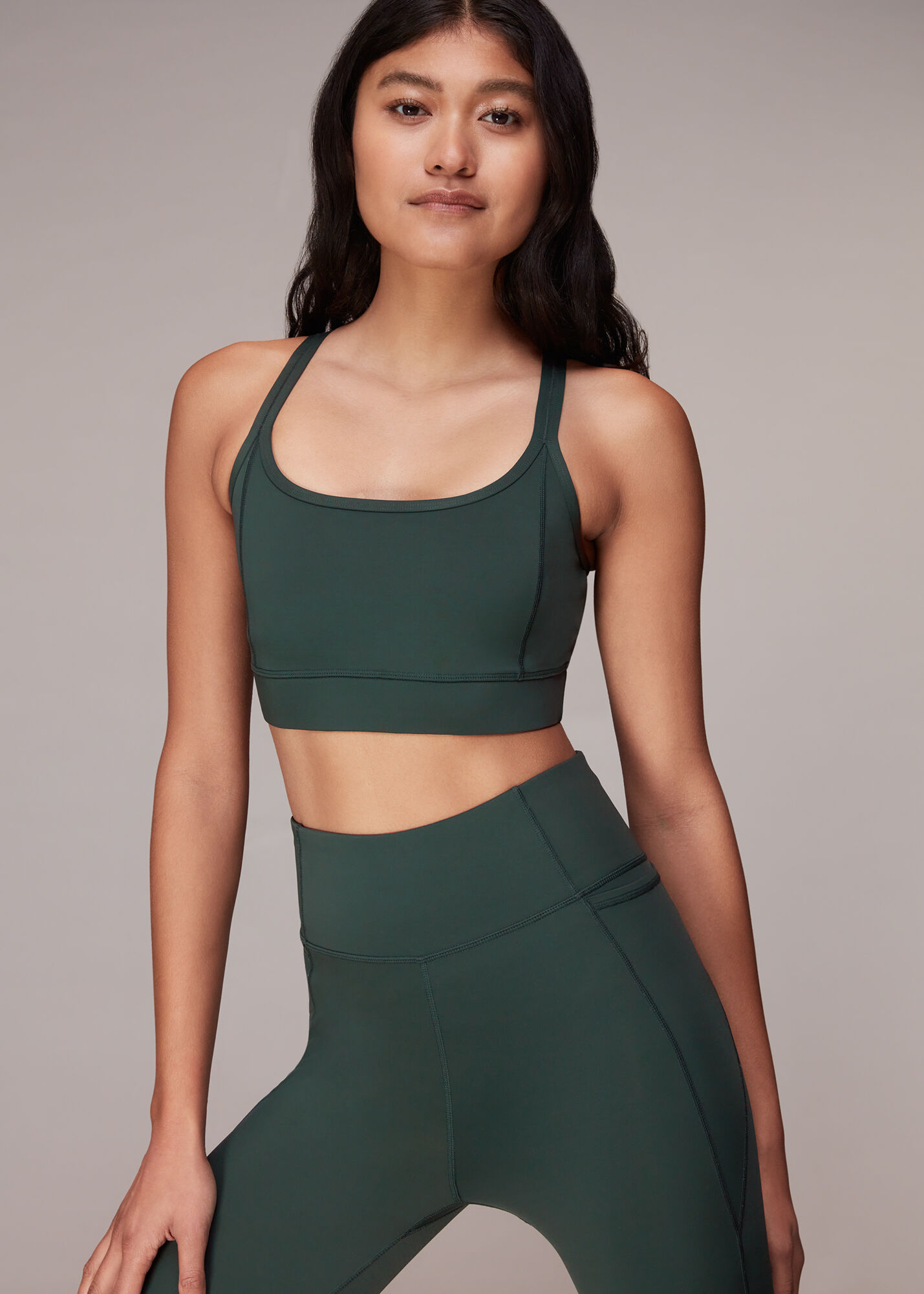 Khaki sports bra top